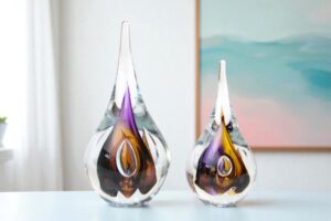 Kristallen Druppel | Purple & Brown | Handgemaakt in Europa