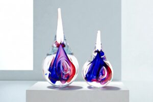 Kristallen Druppel Red & Blue | Handgemaakt in Europa
