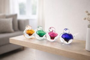 Decoratieve Kristallen vogel | 4 kleuren | 13cm | Ozzaro
