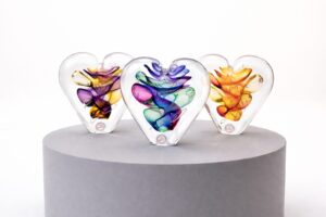 Kleine Kristallherzen | Handgefertigtes Luxusobjekt | H 11 cm | Ozzaro