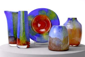 Vaas en Schaal Set | Marine | H30-40cm