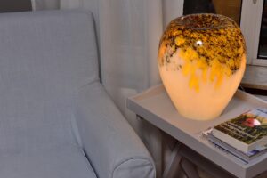 Lamp Gold Black 34 cm.