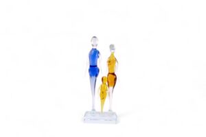 Family figurines of Glass | Father, Mother and Child