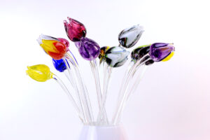 Tulpen van Glas Twee Kleuren