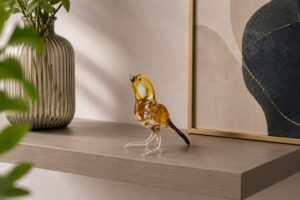 Koolmees van Glas | Bruine Vogel van Loranto | 11cm