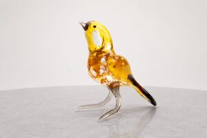 Koolmees van Glas | Bruine Vogel van Loranto | 11cm