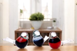 Glazen Vogels 2 kleuren | Unieke Glazen Cadeau’s