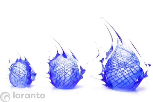 Vissen blauw van glas