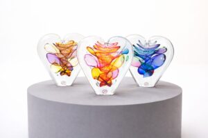 Kristallen Harten Groot | Handgemaakt Luxe Object | H20cm | Ozzaro
