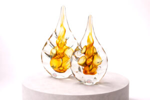 Druppel van Kristal | Reliëf | Bruin | H15-19cm