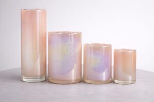 Cilinder Vazen Robuust | Roze | Parelmoer glans  | 16cm-37cm