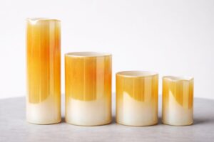 Cilinder Vazen | Robuust | Oranje/Goud | Parelmoer glans | 16cm – 36cm |