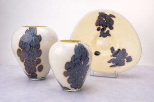 Vazen en schaal Set ”Wings” | H27-45cm | Handgemaakt