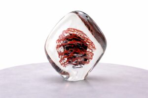 Object van Kristal | “Swirl” | Rood | Luxe Kristallen object