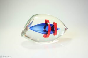 Object blauw met rood