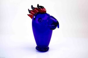 Glasobject Papegaai J.Svoboda | Gesigneerd glasobject