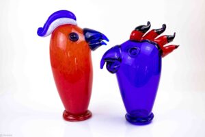 Glass object Parrot J.Svoboda