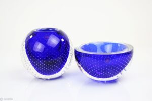 Blue Nail Vase and Bowl