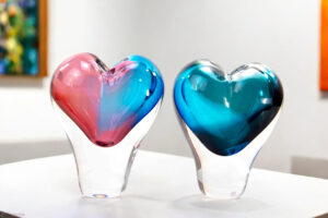 Vazen van Kristal ”Heart of Color”