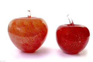 Glass Apples “Red & Silver” | Glass Decorations | Glasses of Fruit