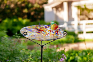 Garden stick birdbath | Multicolor