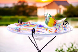 Garden pick Bird with Plate | Multicolor Light