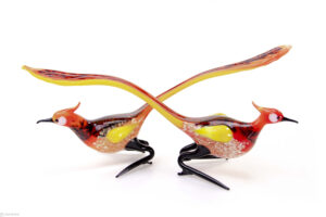 Pheasant made of glass