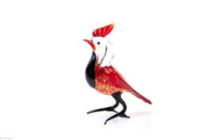 Vogel van glas | Glazen Vogel | Rode Kuif ´´Red Bird“