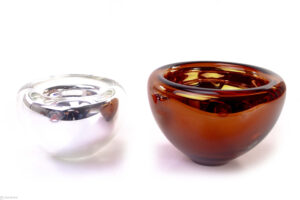 Bowl ”Amber & Silver” | Bohemian Crystal | Ozzaro