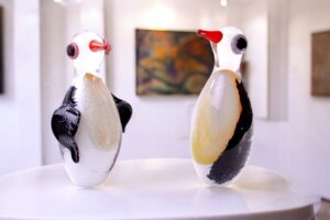 Pinguins van Glas | Luxe dieren decoratie