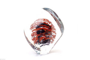 Object van Kristal | “Swirl” | Rood | Luxe Kristallen object