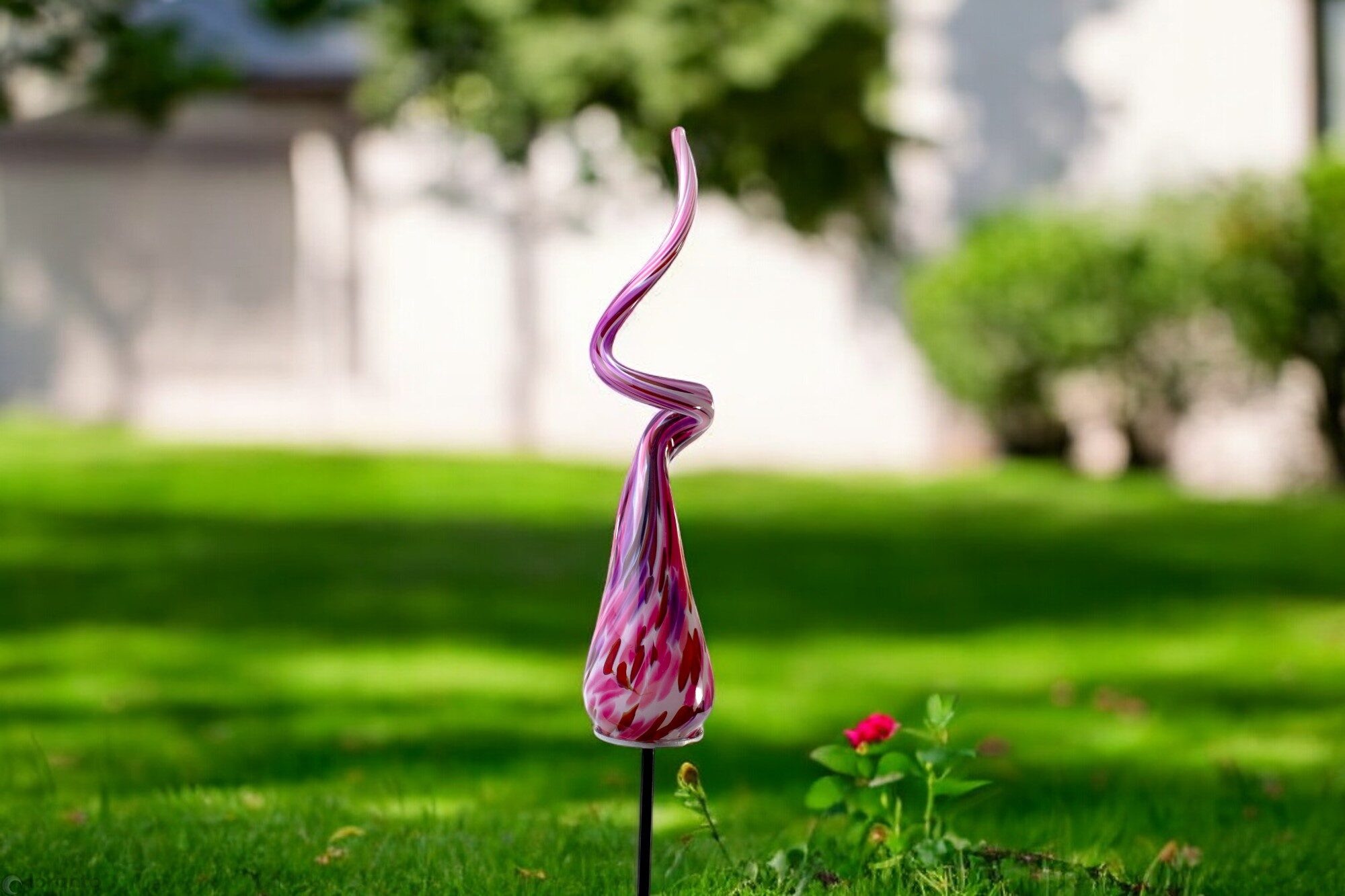 Garden Stake Swirl Pink | Garden Decoration