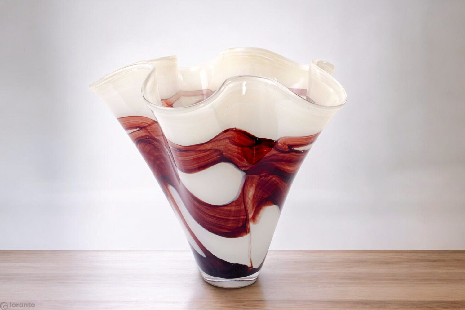 Vase White & Chocolate