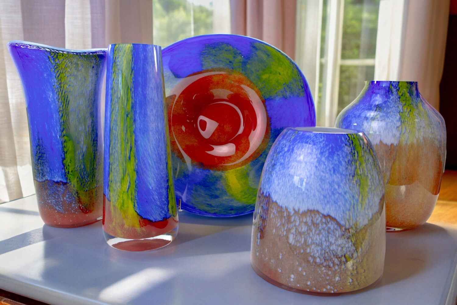 Colored Vases 'Marine'