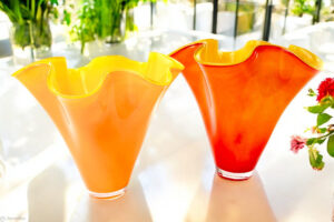 Glass Vases Set Red & Orange | An explosion of color for your range