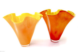 Glass Vases Set Red & Orange | An explosion of color for your range