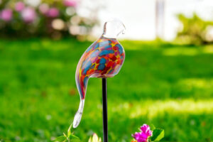 Garden Stake Bird | Hanging Tail | Multicolor