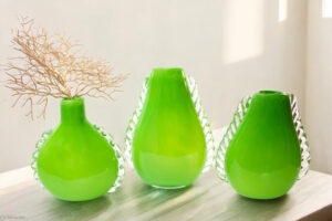 Vases Set Lime | Luxury vases | Vases with Decoration