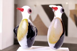 Pinguine aus Glas | Luxuriöse Tierdekoration