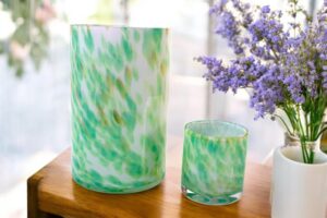 Cilinder Vase | Tealight | Turquoise | Luxury glass