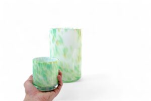 Cilinder Vase | Tealight | Turquoise | Luxury glass