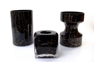 Vazen Set Zwart Bladgoud | Luxe Bloemen Vazen