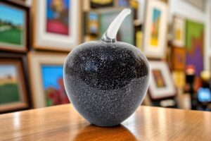 Glazen Appel Black & Silver | Europees Vakmanschap