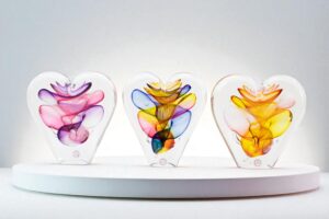 Kristallen Harten Medium 16cm | Luxe Cadeau