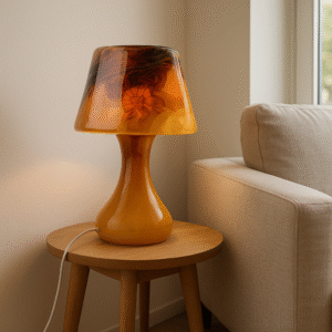 Mushroom Lamp Red Flame | Handmade in Europe