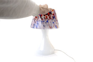 Mushroom Lamp | Red & Blue Murrina | Handgemaakt