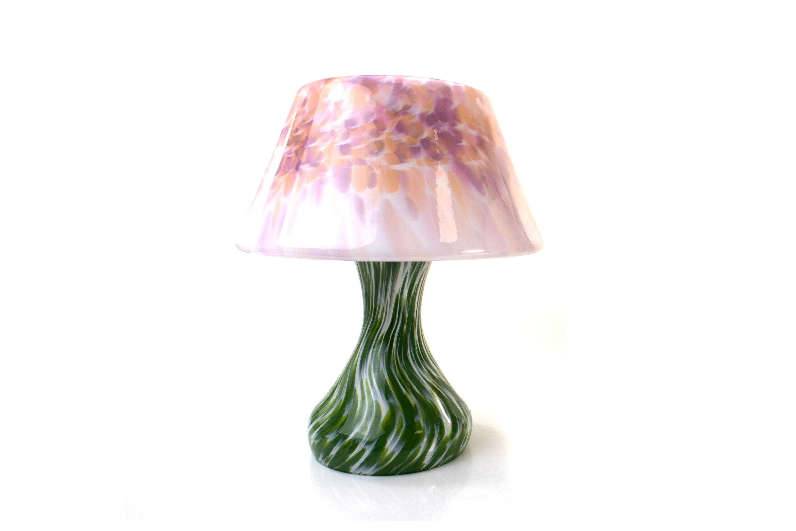 Mushroom Lamp | Green & Pink | Mondgeblazen - Afbeelding 5
