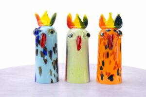 Glazen Papegaaien | Multicolor | Vakmanschap uit Europa