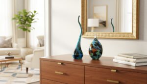Glazen Druppels Lagoon | Luxe Decoratie | Handgemaakt