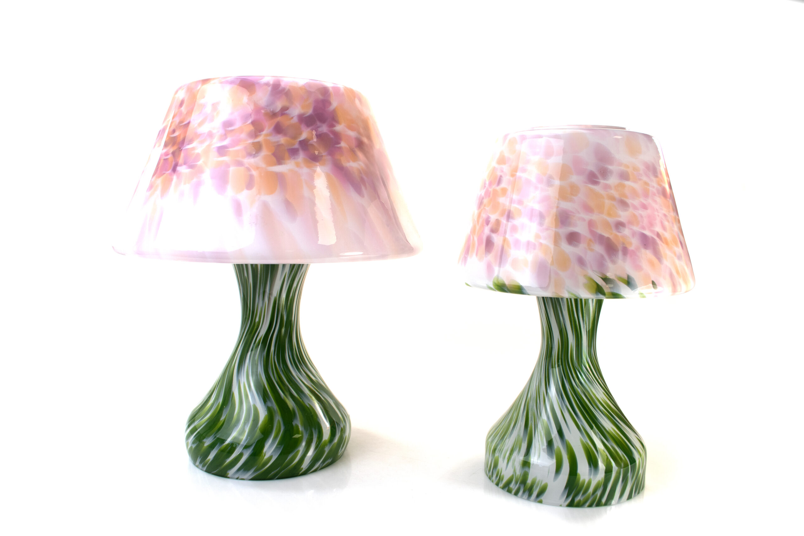 Mushroom Lamp | Green & Pink | Mondgeblazen - Afbeelding 6